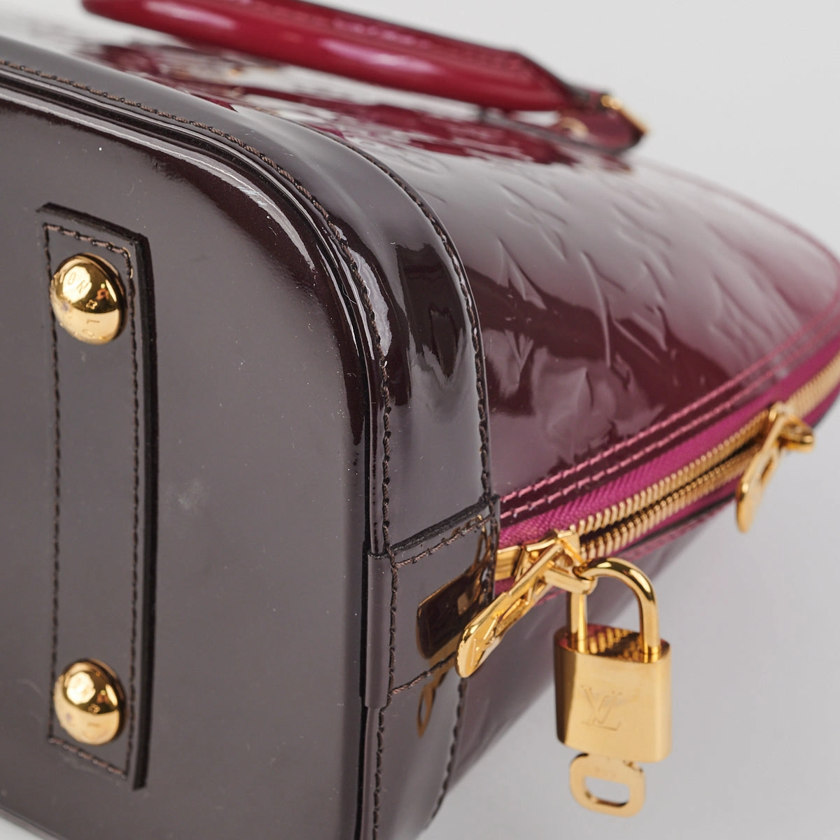 Louis Vuitton Alma PM Vernis Burgundy Ombre