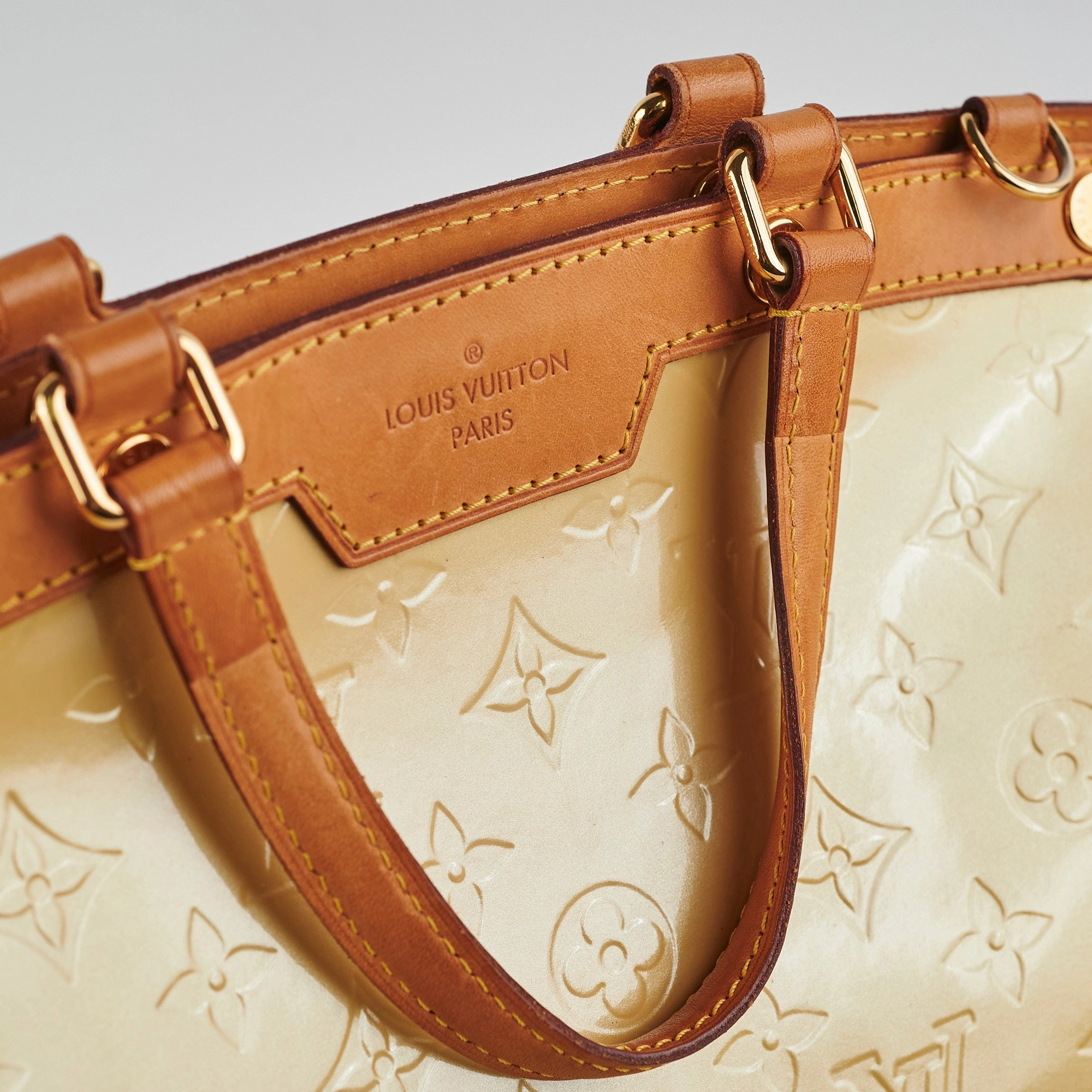 Louis Vuitton Brea Vernis MM Yellow