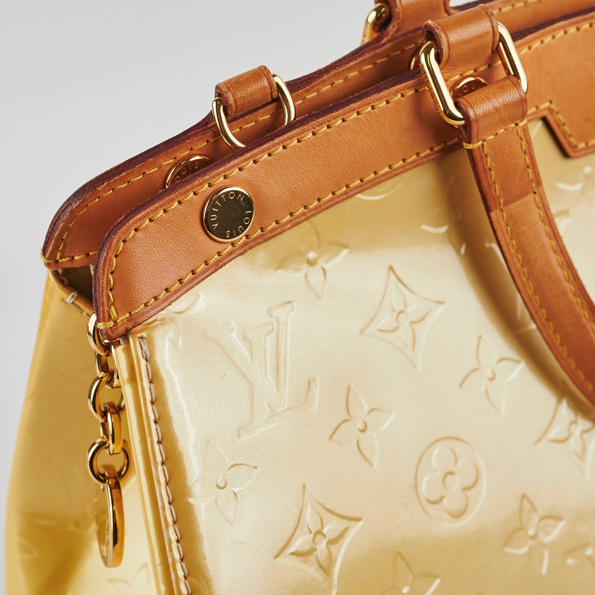 Louis Vuitton Brea Vernis MM Yellow
