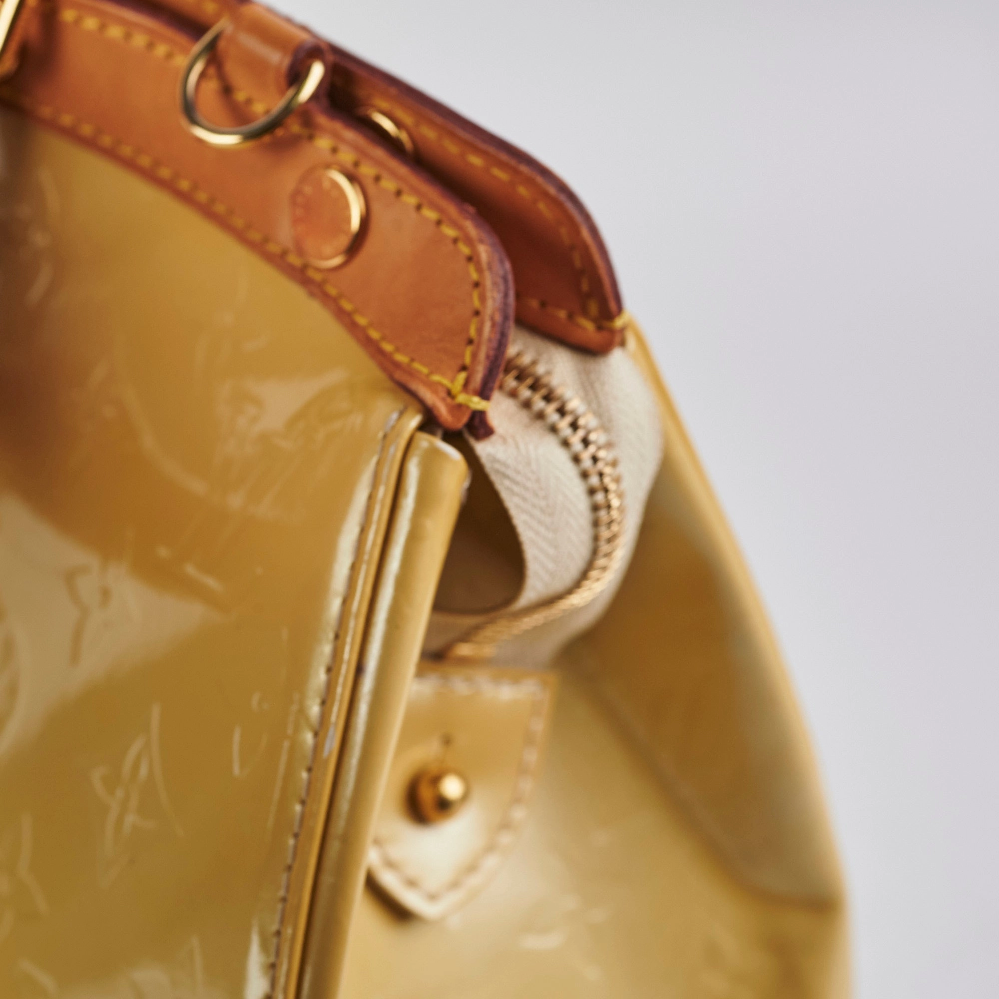 Louis Vuitton Brea Vernis MM Yellow