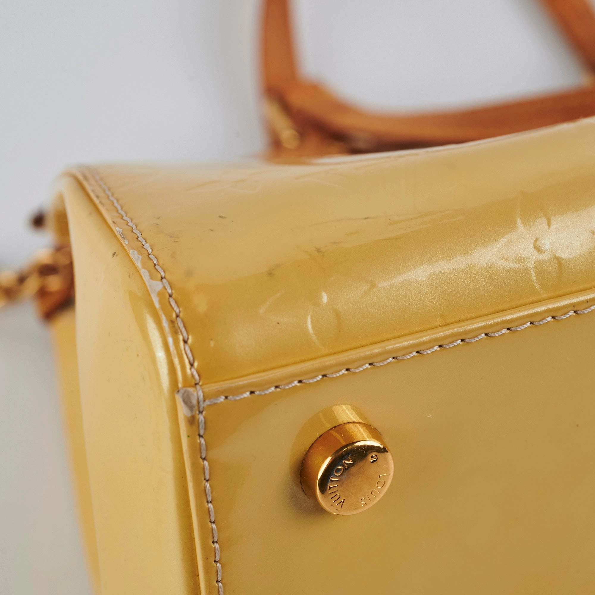 Louis Vuitton Brea Vernis MM Yellow