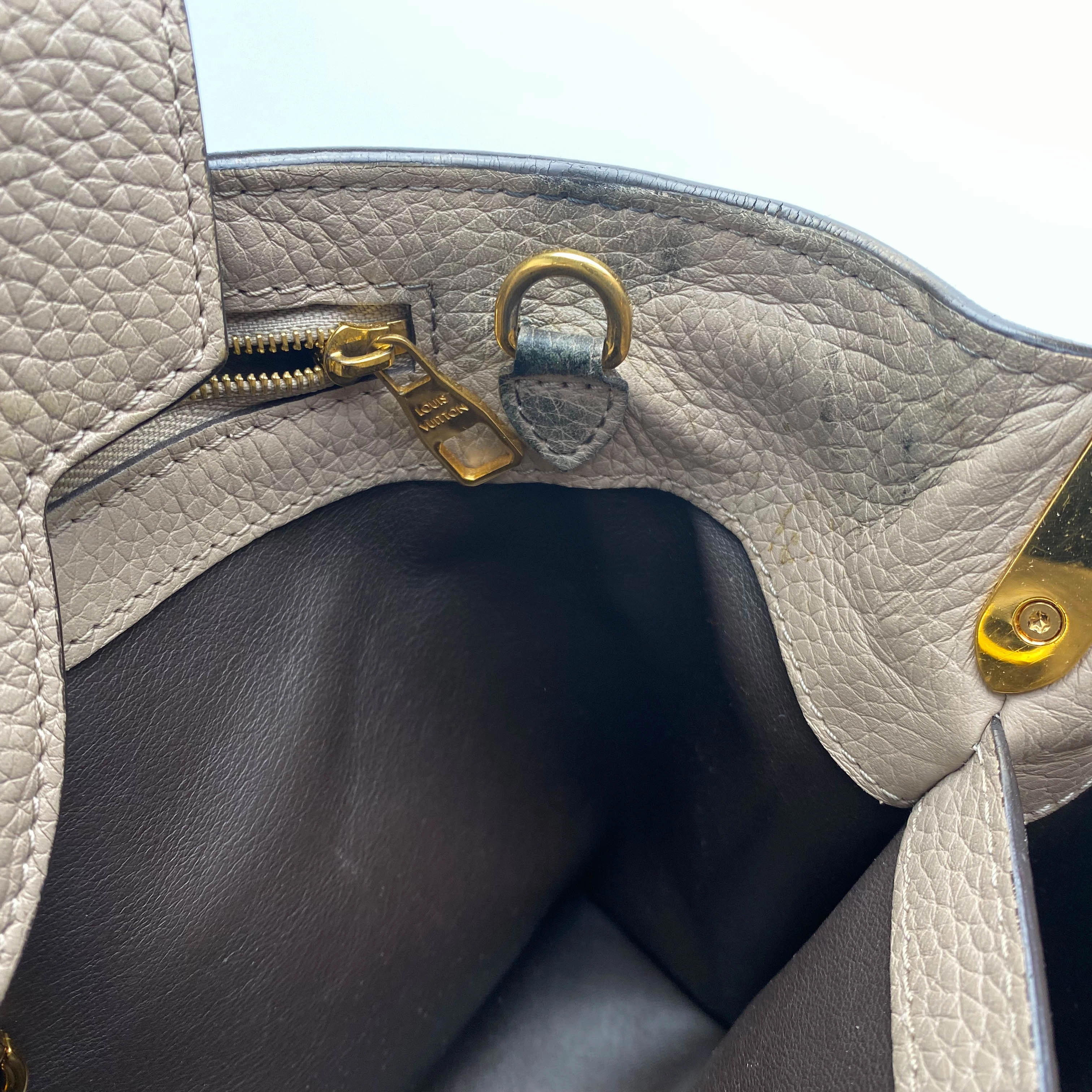 Louis Vuitton Capucines MM Bag Galet