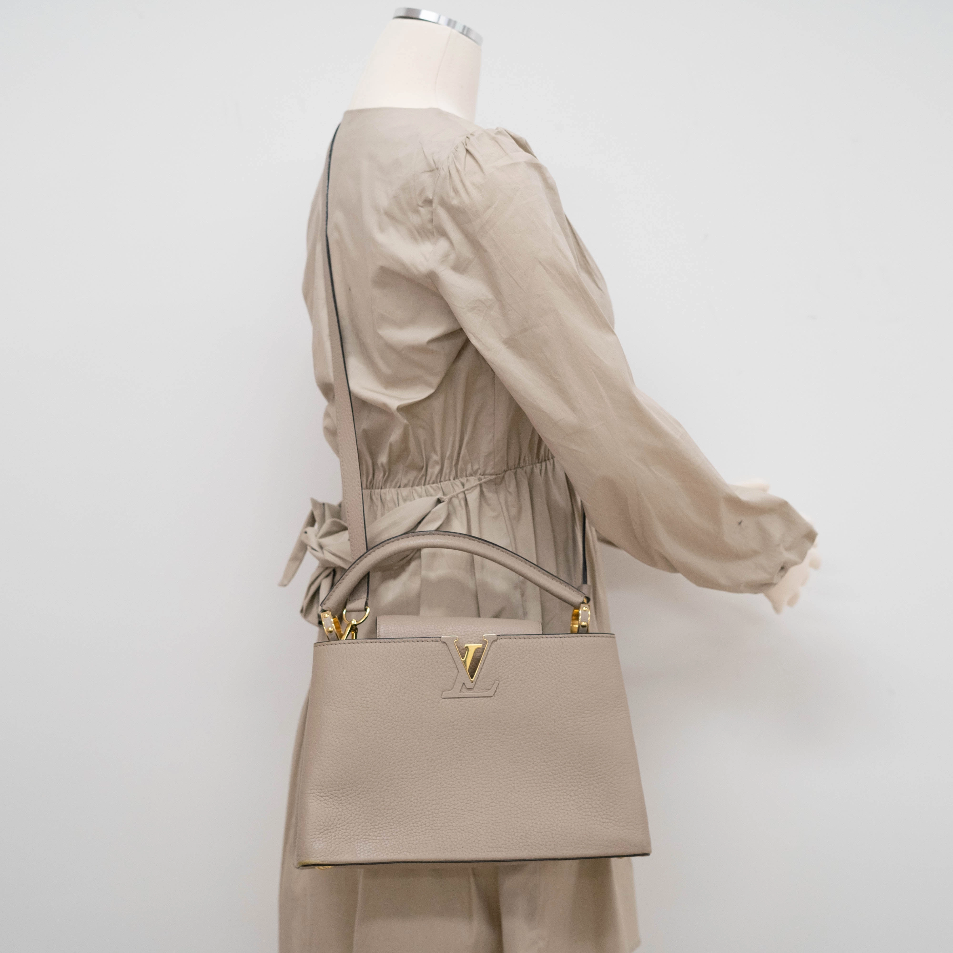 Louis Vuitton Capucines MM Bag Galet