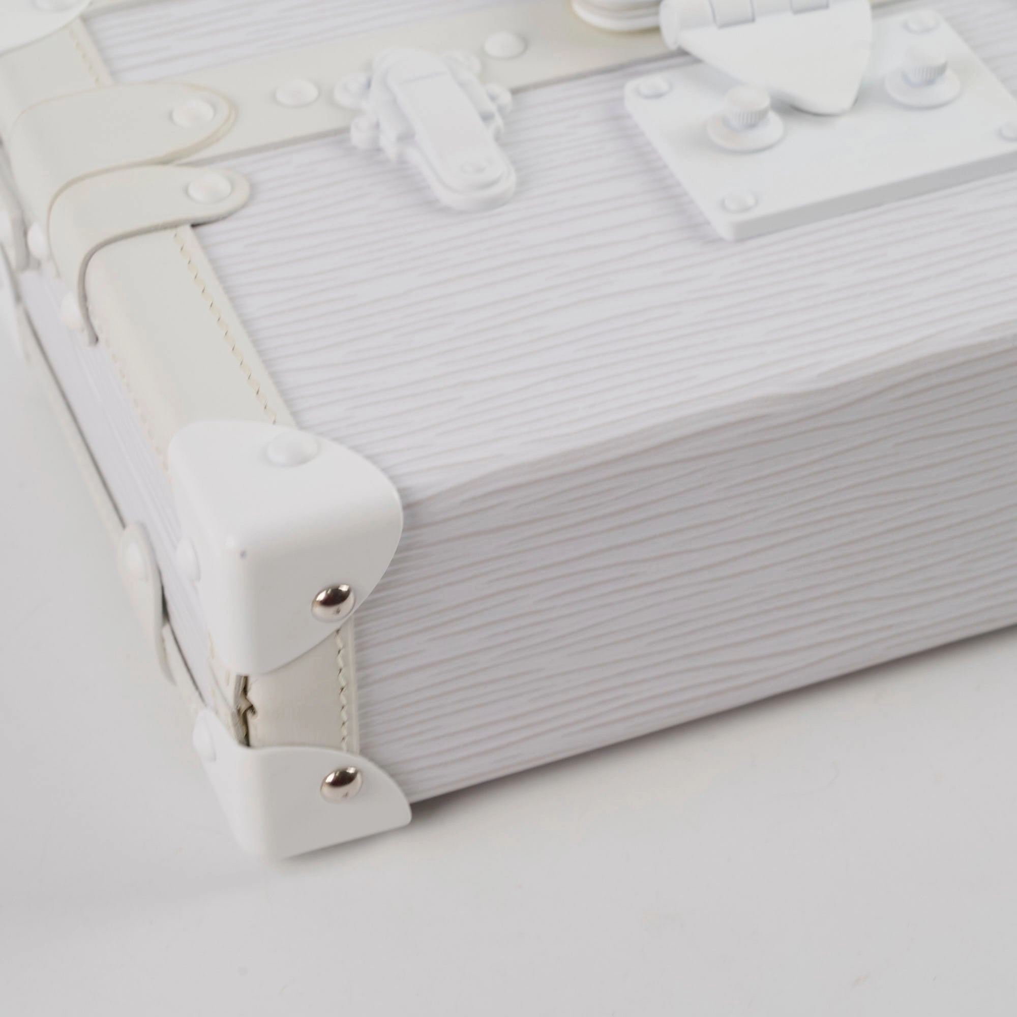 Louis Vuitton Epi Petite Malle White Monochromatic