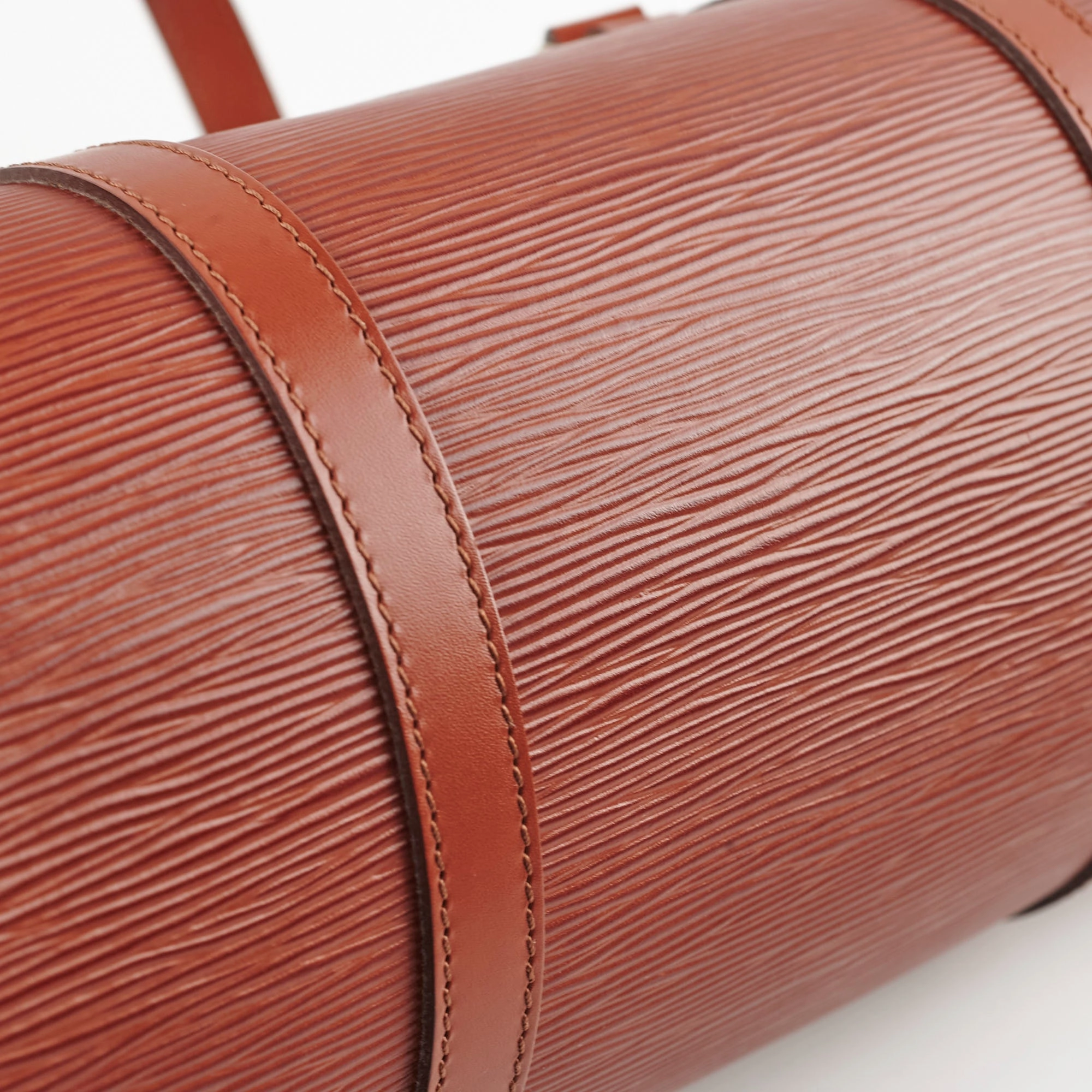 Louis Vuitton Epi Soufflot Shoulder Bag Brown