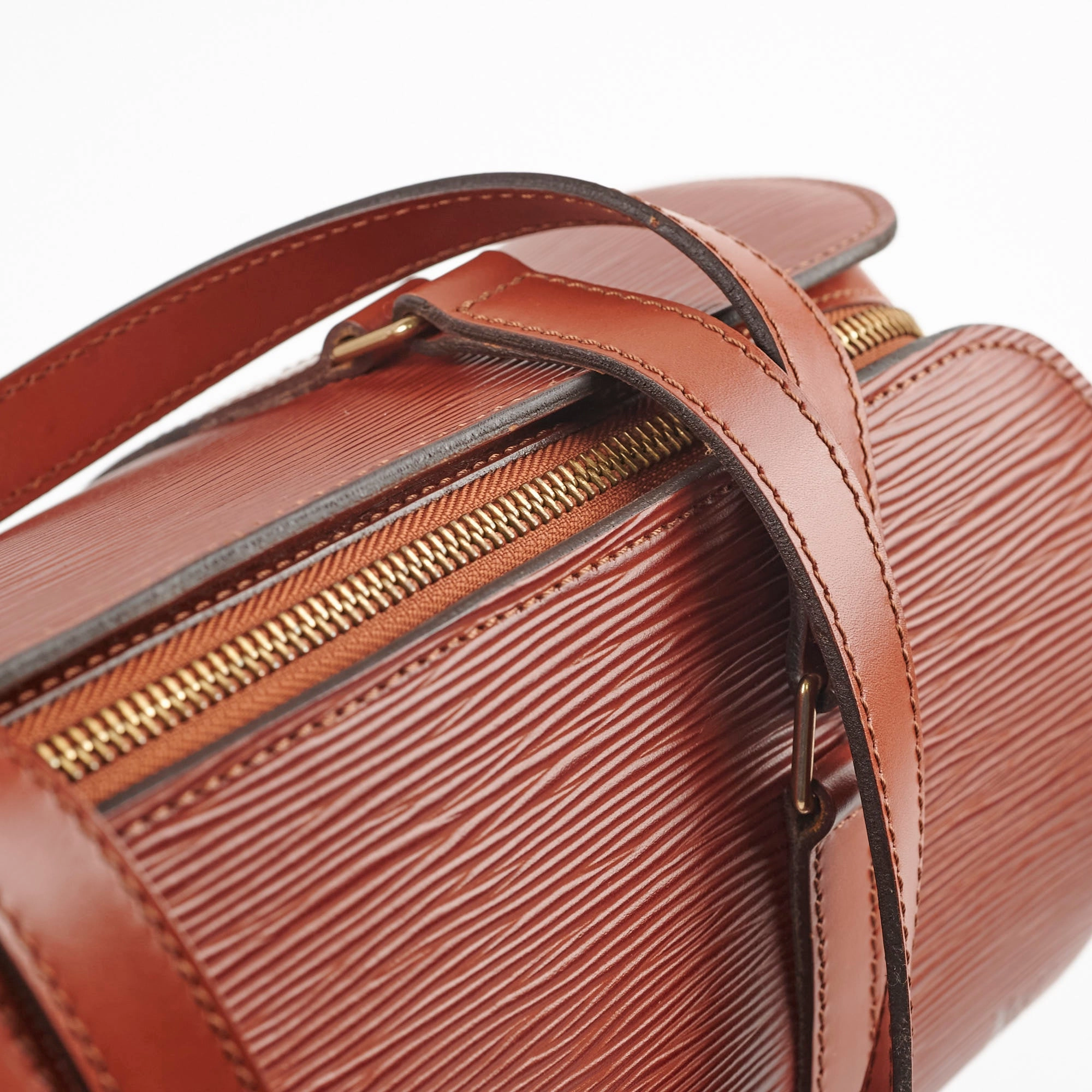 Louis Vuitton Epi Soufflot Shoulder Bag Brown