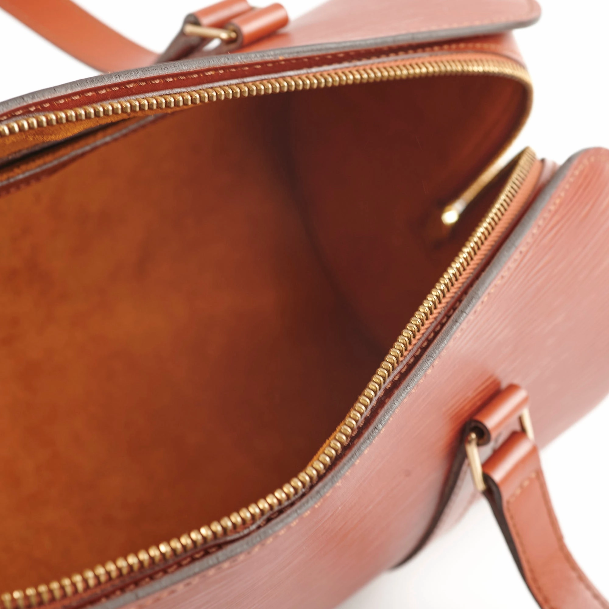 Louis Vuitton Epi Soufflot Shoulder Bag Brown