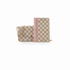 Louis Vuitton Felicie Crossbody clutch Damier Azur