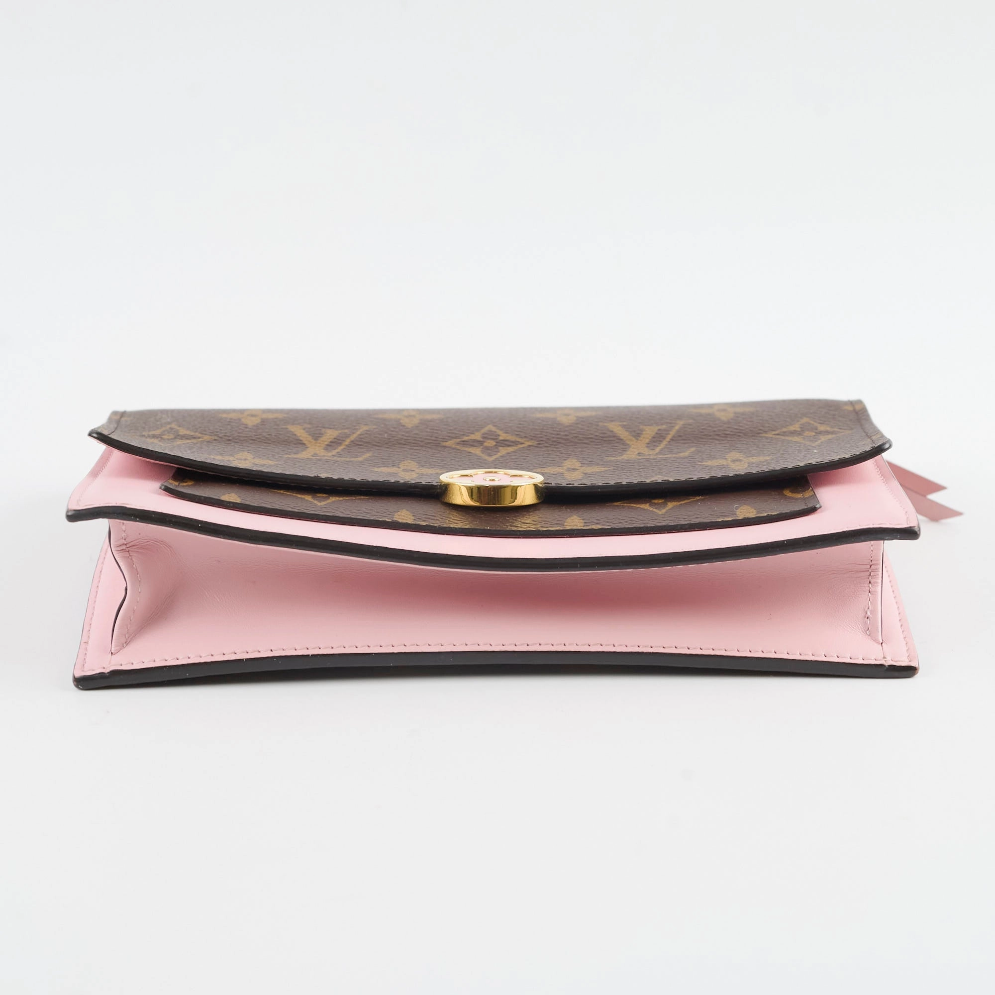 Louis Vuitton Flore Chain Wallet On Chain Monogram Pink
