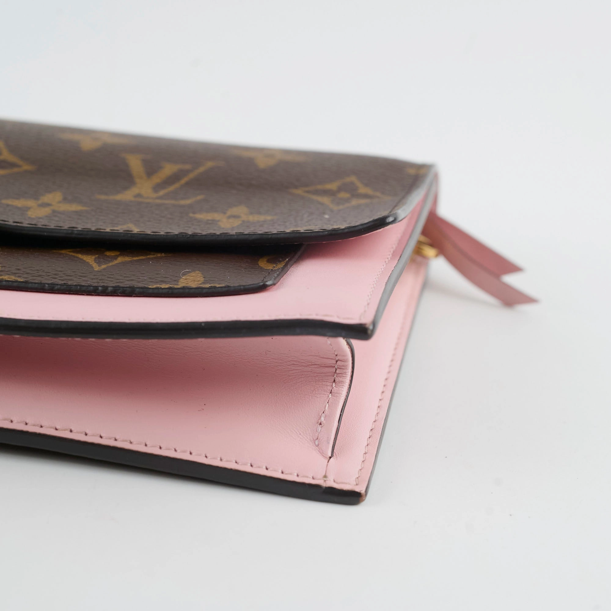 Louis Vuitton Flore Chain Wallet On Chain Monogram Pink