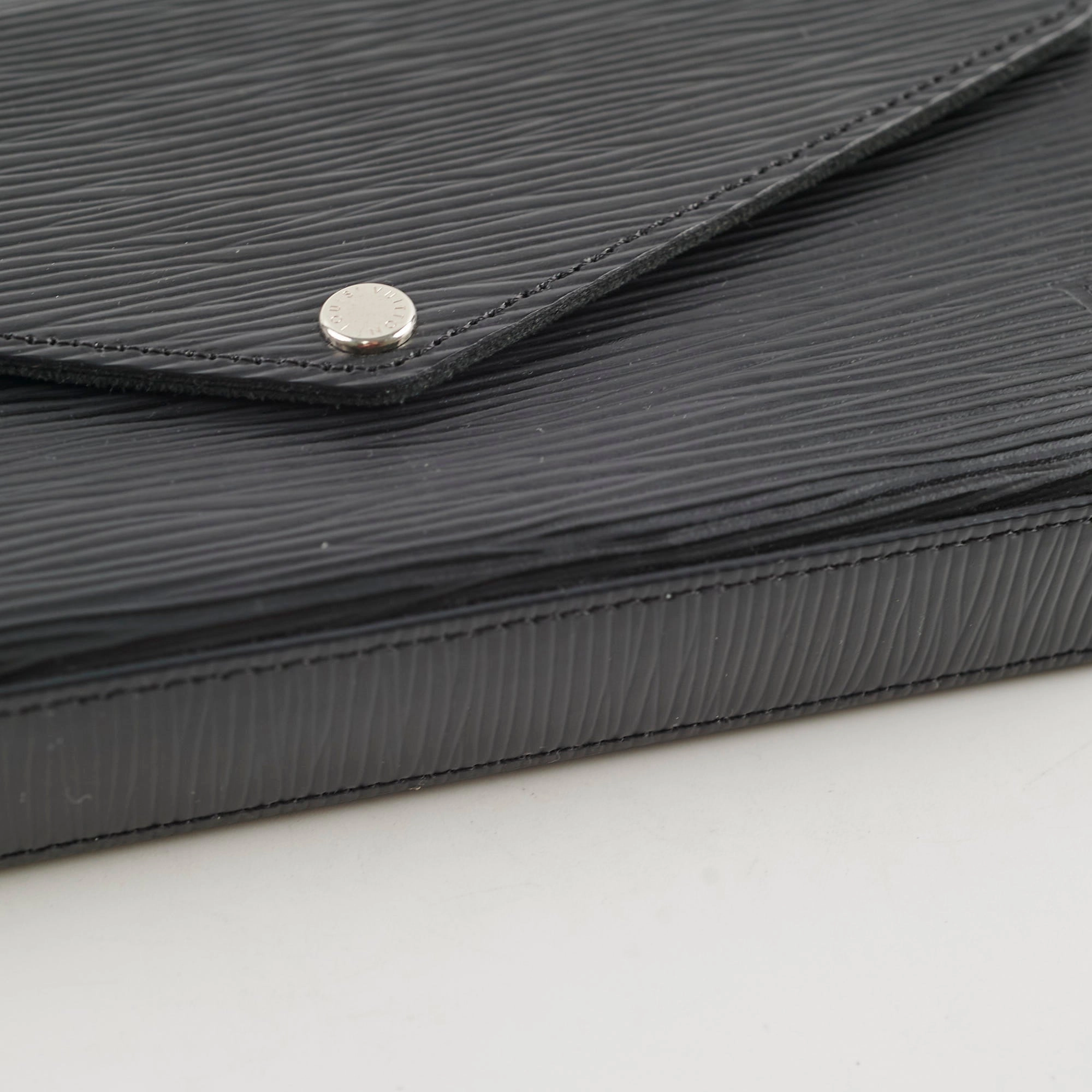 Louis Vuitton Pochette Felicie Black Epi Crossbody Bag
