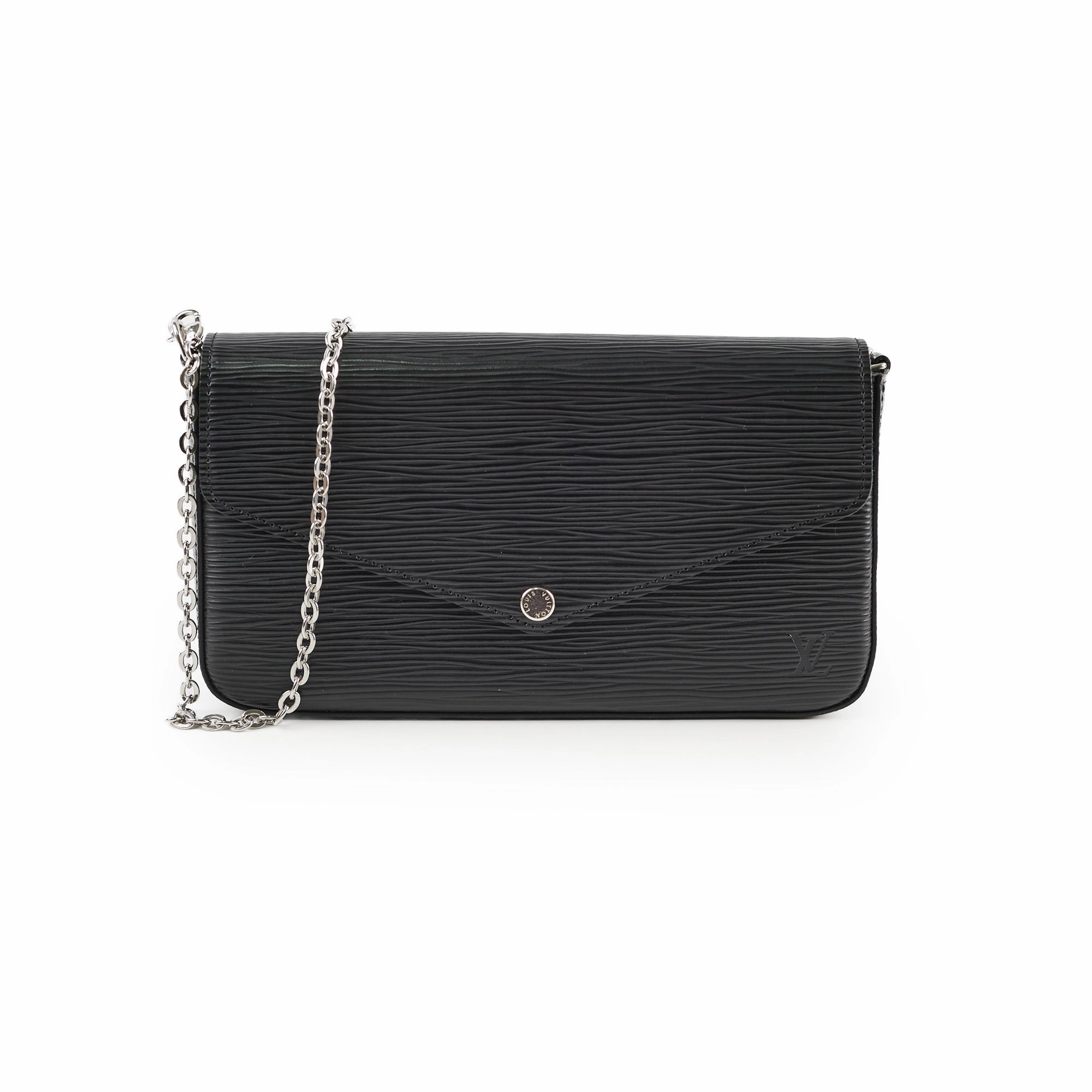 Louis Vuitton Pochette Felicie Black Epi Crossbody Bag