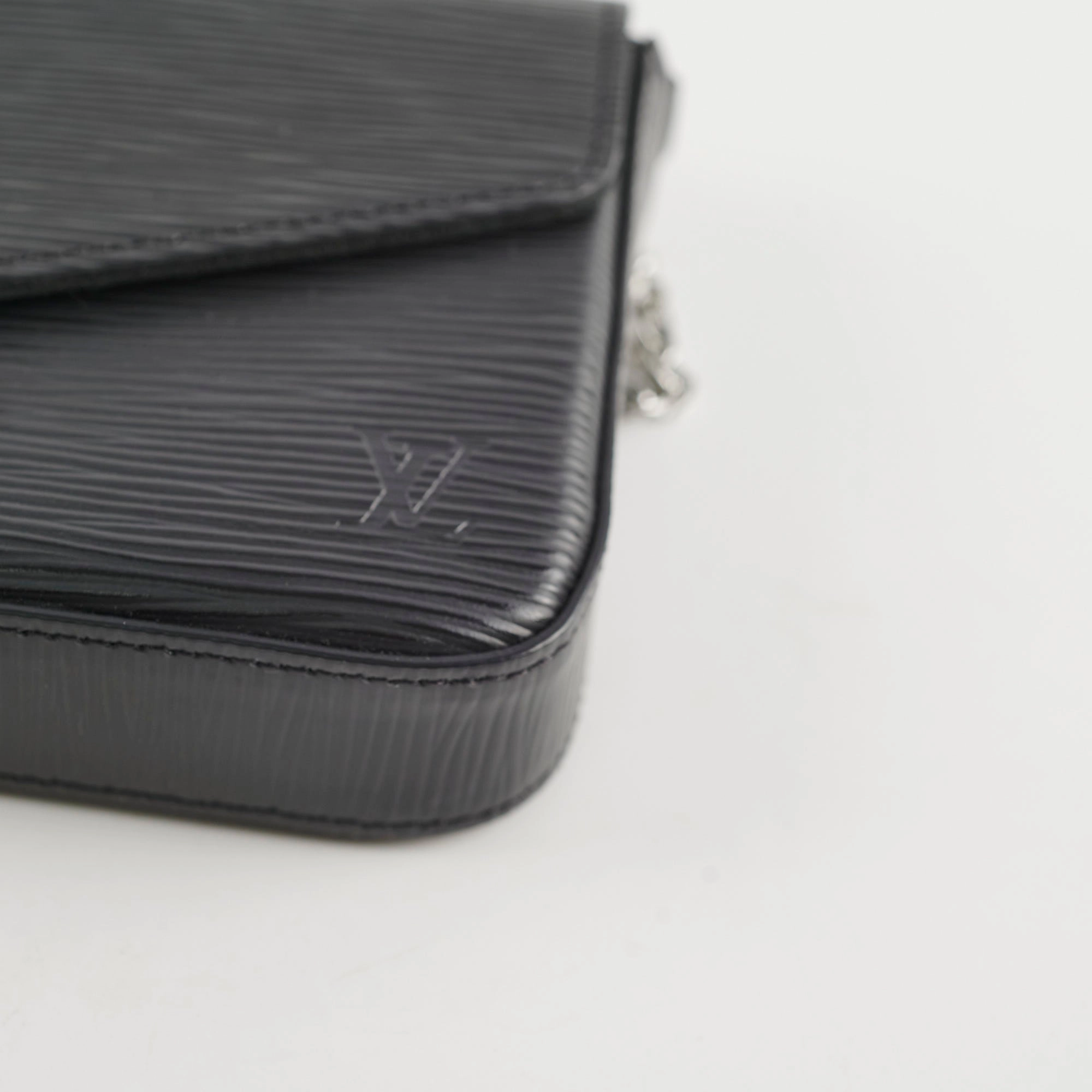 Louis Vuitton Pochette Felicie Black Epi Crossbody Bag