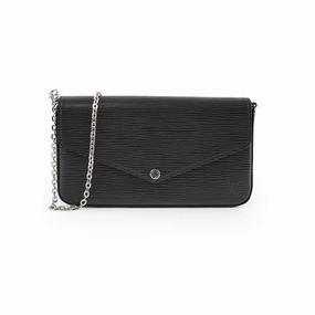 Louis Vuitton Pochette Felicie Black Epi Crossbody Bag