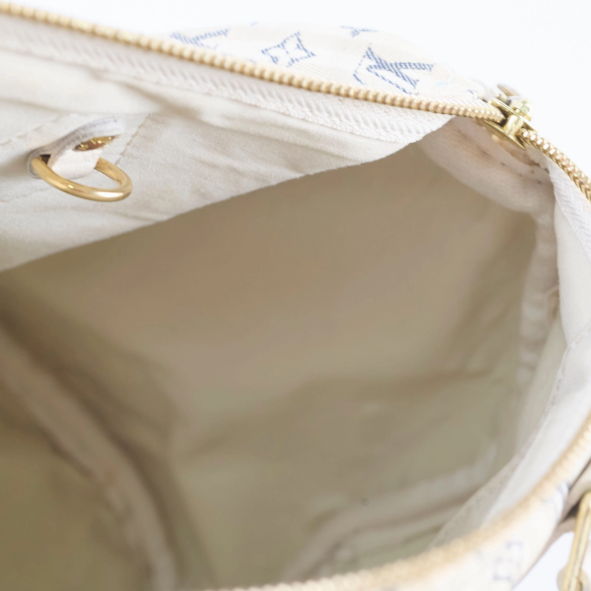 Louis Vuitton Speedy 30 Mini Lin Fabric Bag Cream