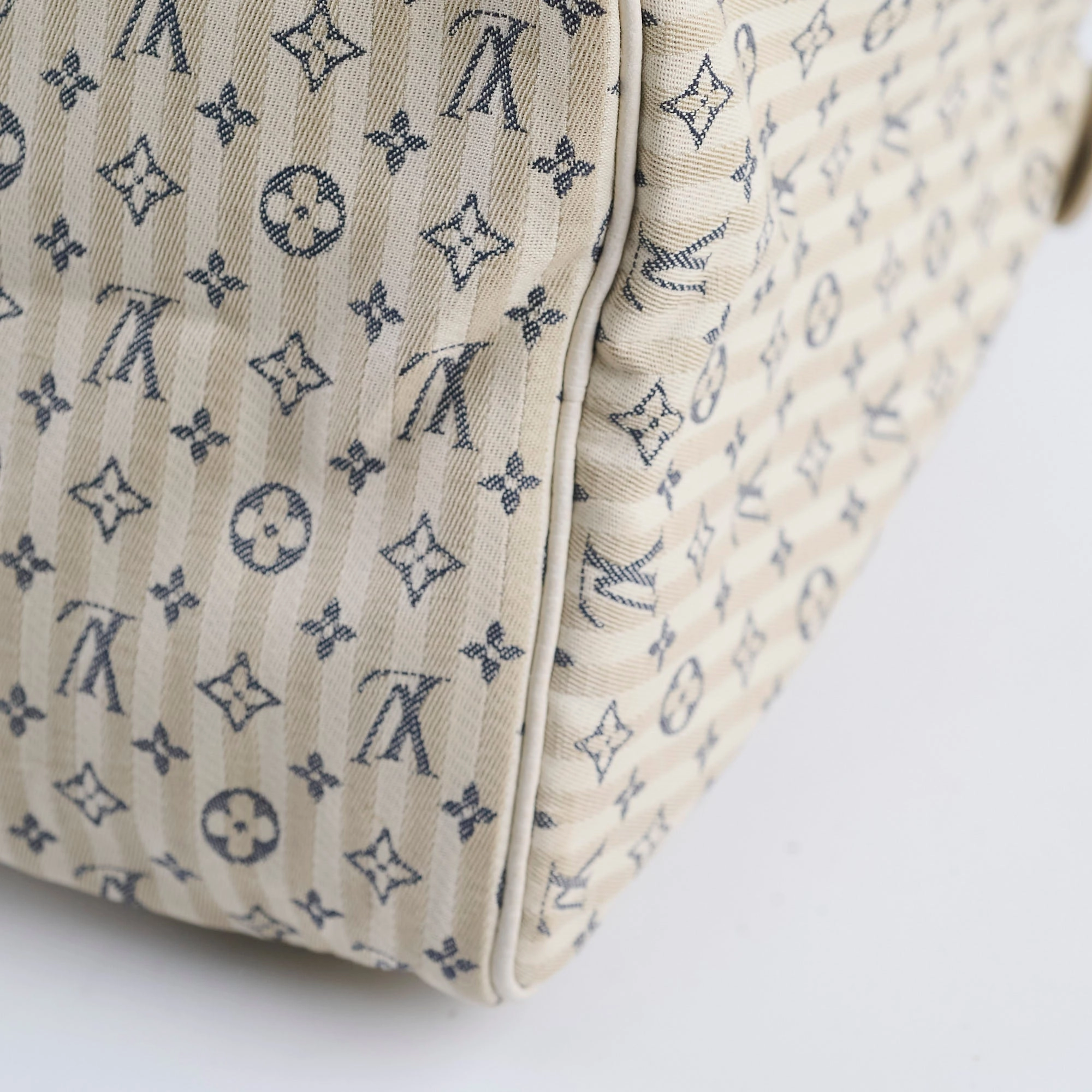 Louis Vuitton Speedy 30 Mini Lin Fabric Bag Cream