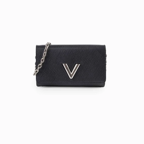 Louis Vuitton Twist Wallet On Chain Black Epi