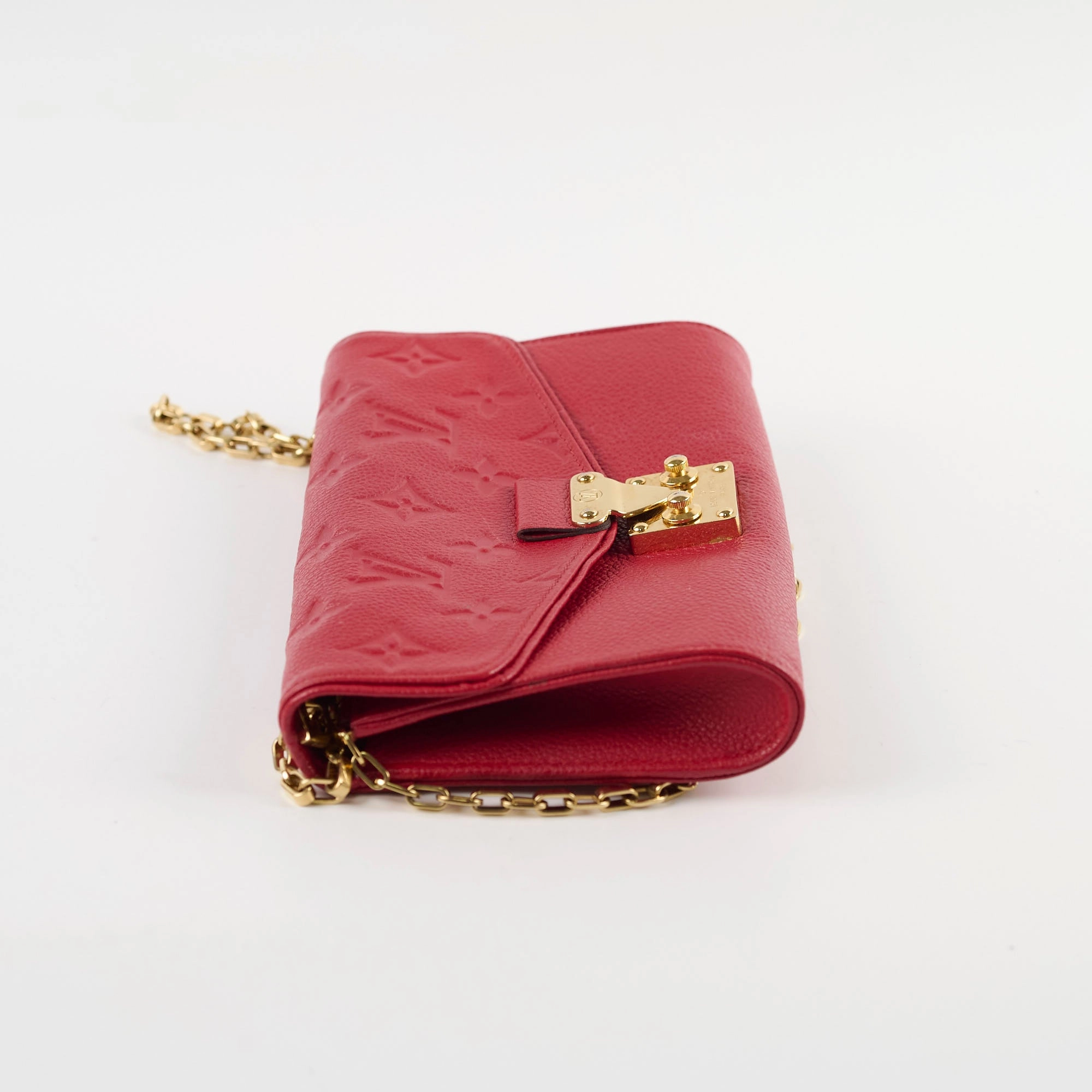 Louis Vuitton Wallet On Chain Red Empreinte