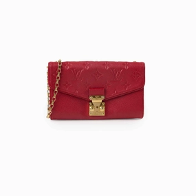Louis Vuitton Wallet On Chain Red Empreinte