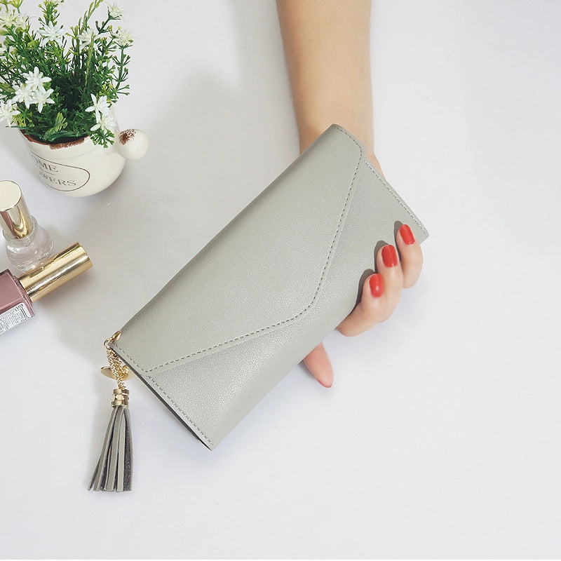 Love pendant tassel buckle wallet