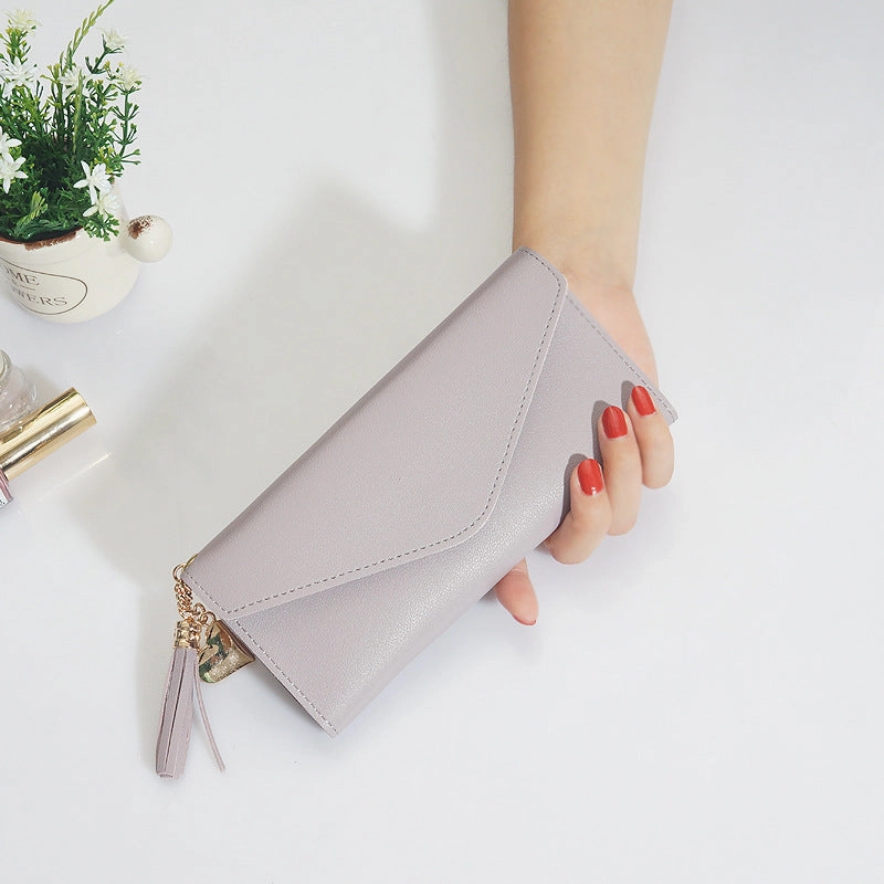 Love pendant tassel buckle wallet