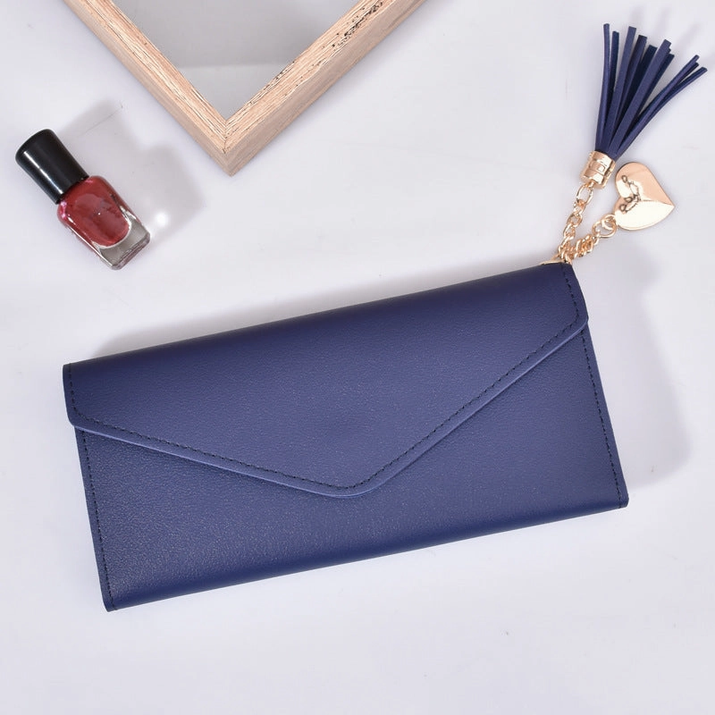 Love pendant tassel buckle wallet