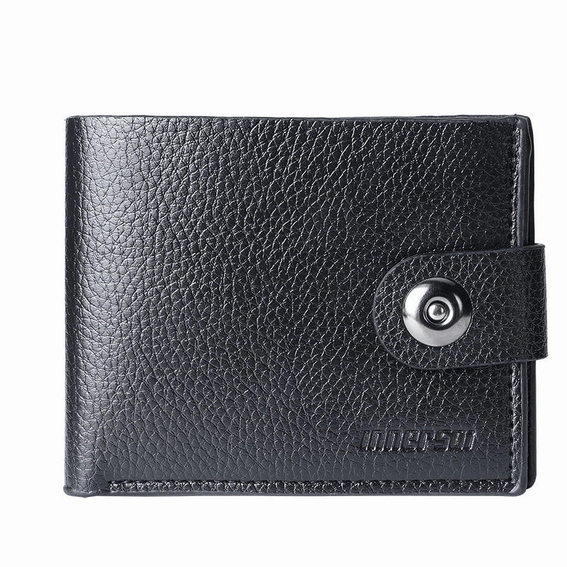 Magnetic buckle wallet short men