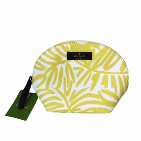 Makeup Bag Designer By Kate Spade In Green & White, Size:Small