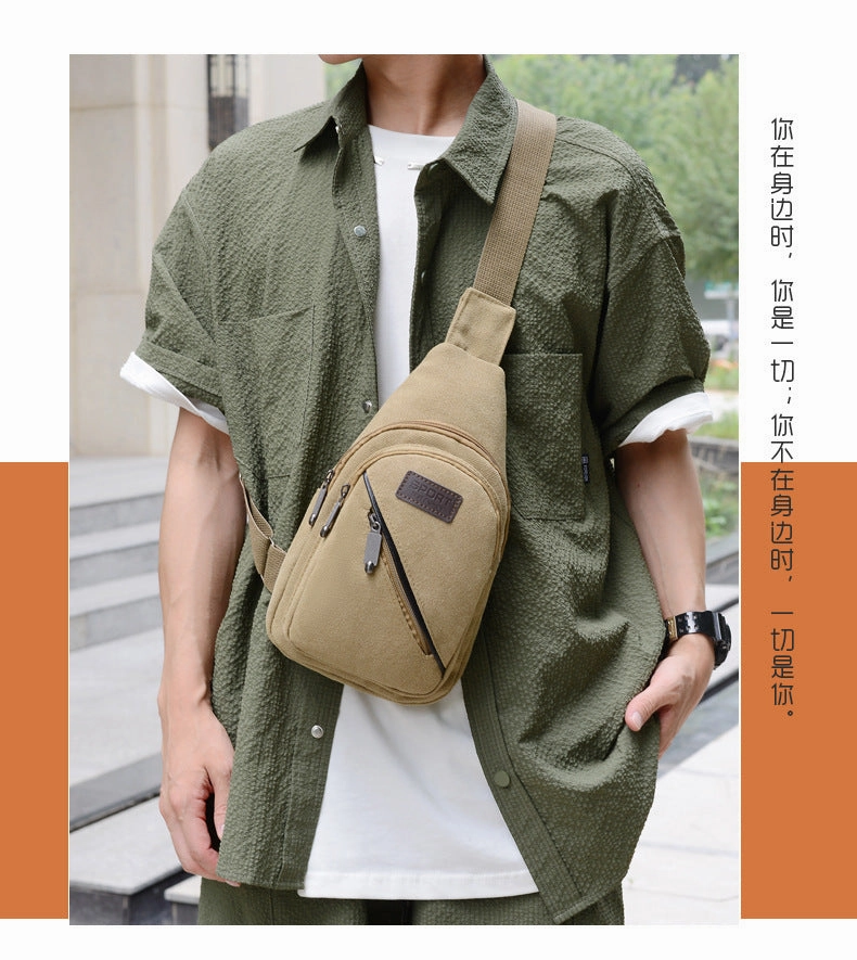 Men's casual breast bag fanny pack