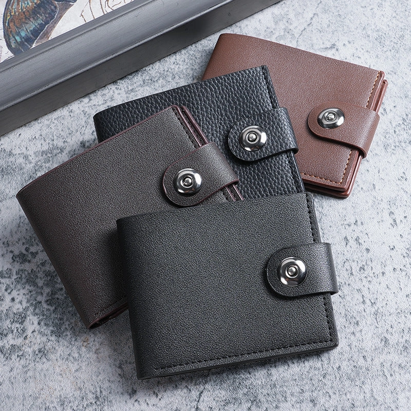Men's Fashion Short Button Wallet