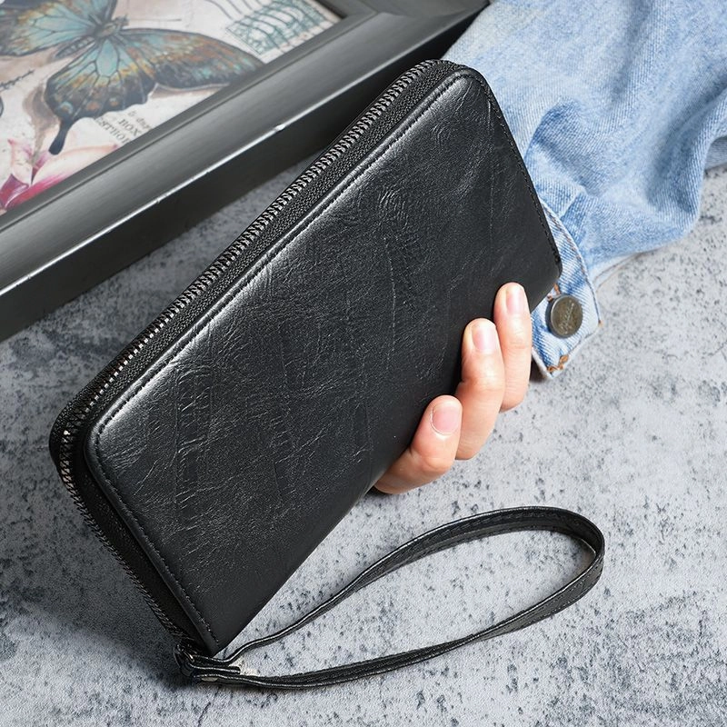 Men's long wallet zipper