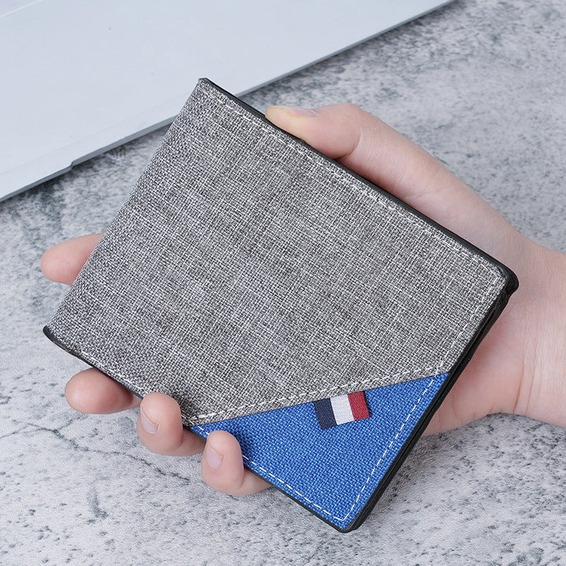 Men's short canvas wallet wholesale