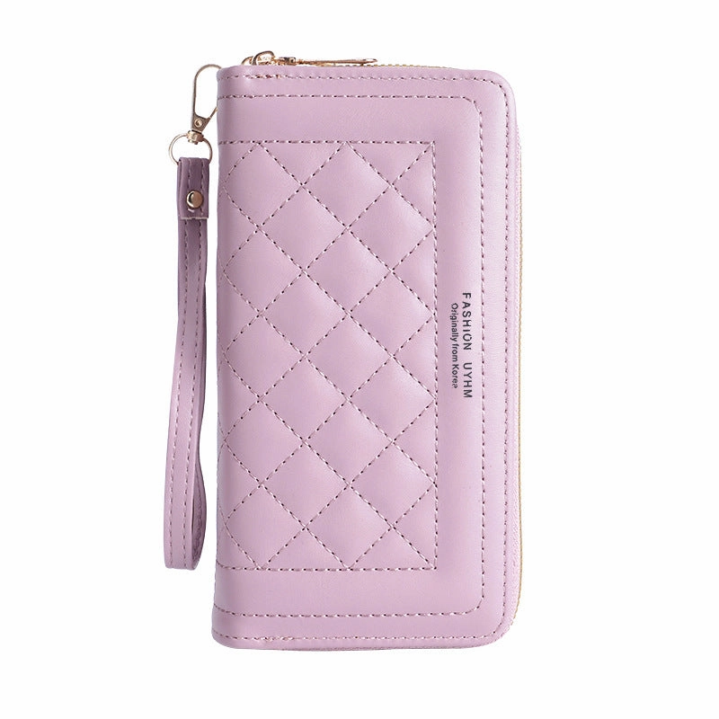 Mobile phone bag double zipper money card bag