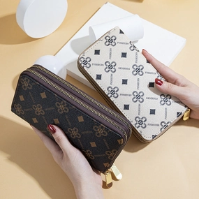 Mobile phone bag large capacity flower wallet