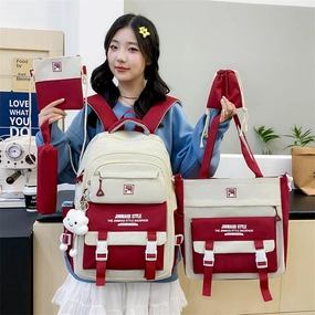 Multi-piece middle school schoolbag