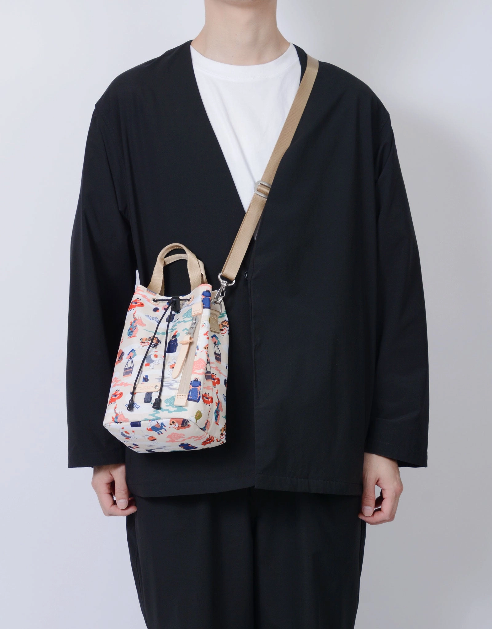 MUNE ATSUSHI x master-piece Drawstring Shoulder Bag No.289164