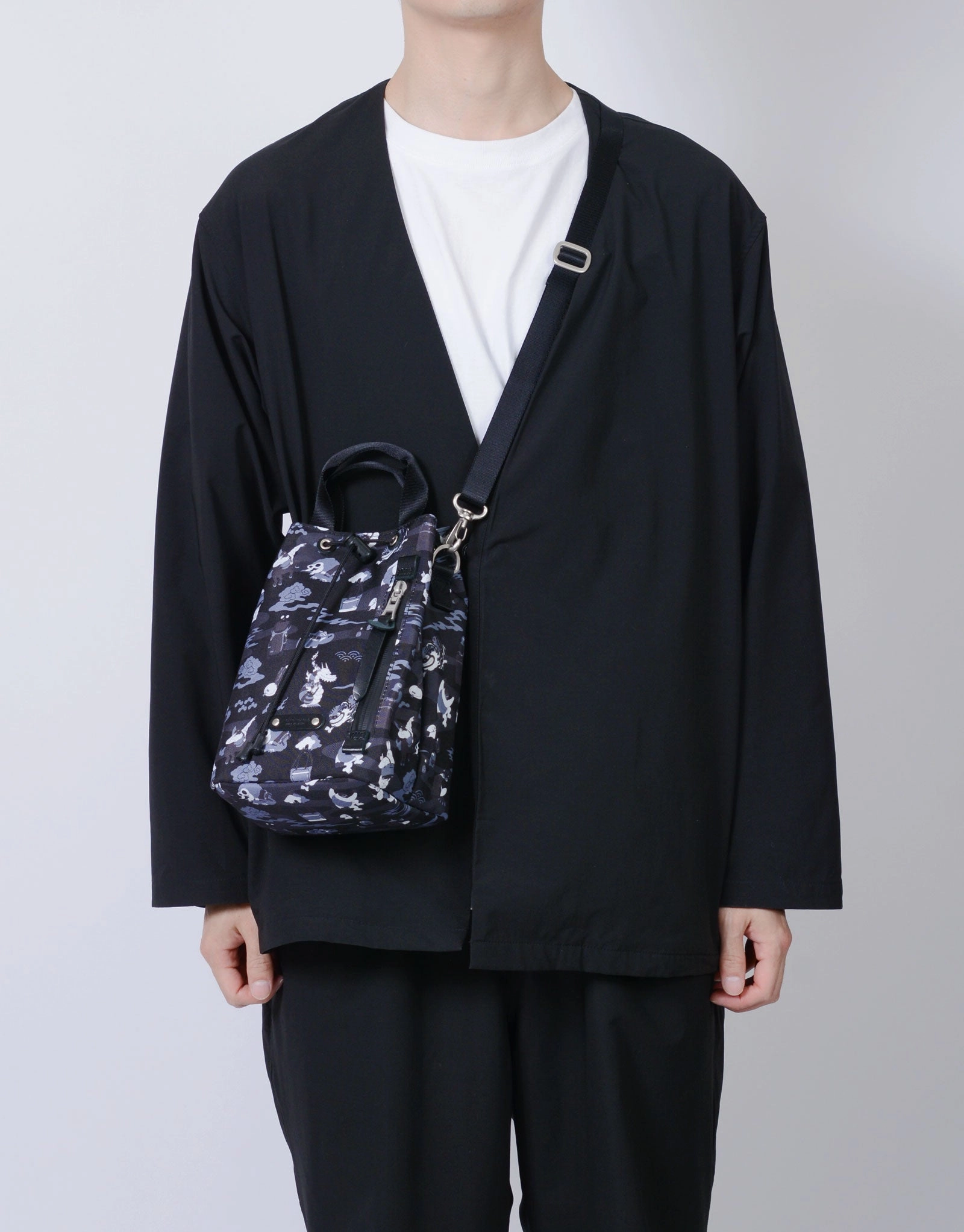 MUNE ATSUSHI x master-piece Drawstring Shoulder Bag No.289164