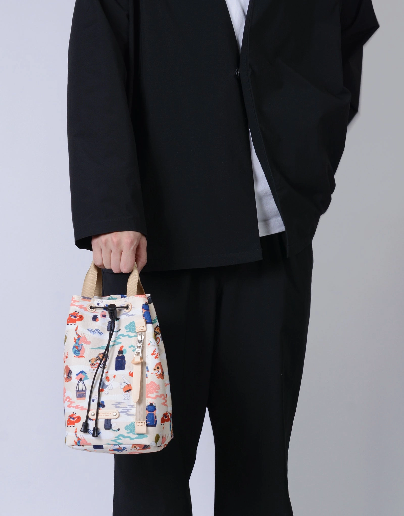 MUNE ATSUSHI x master-piece Drawstring Shoulder Bag No.289164