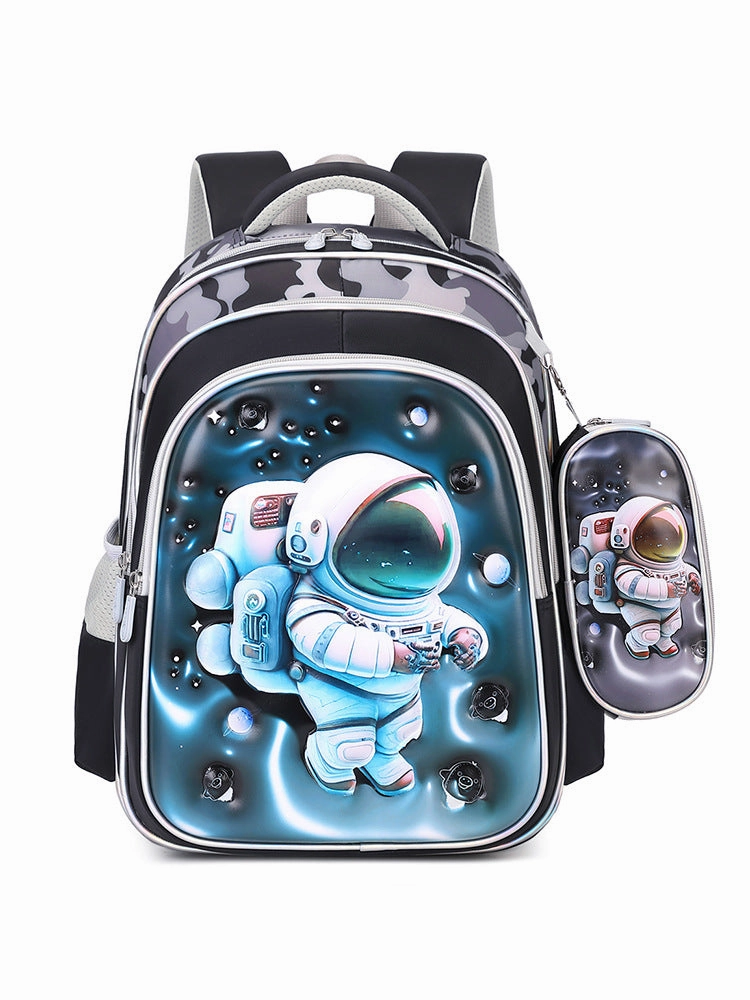 New cartoon 3D leather primary school schoolbag