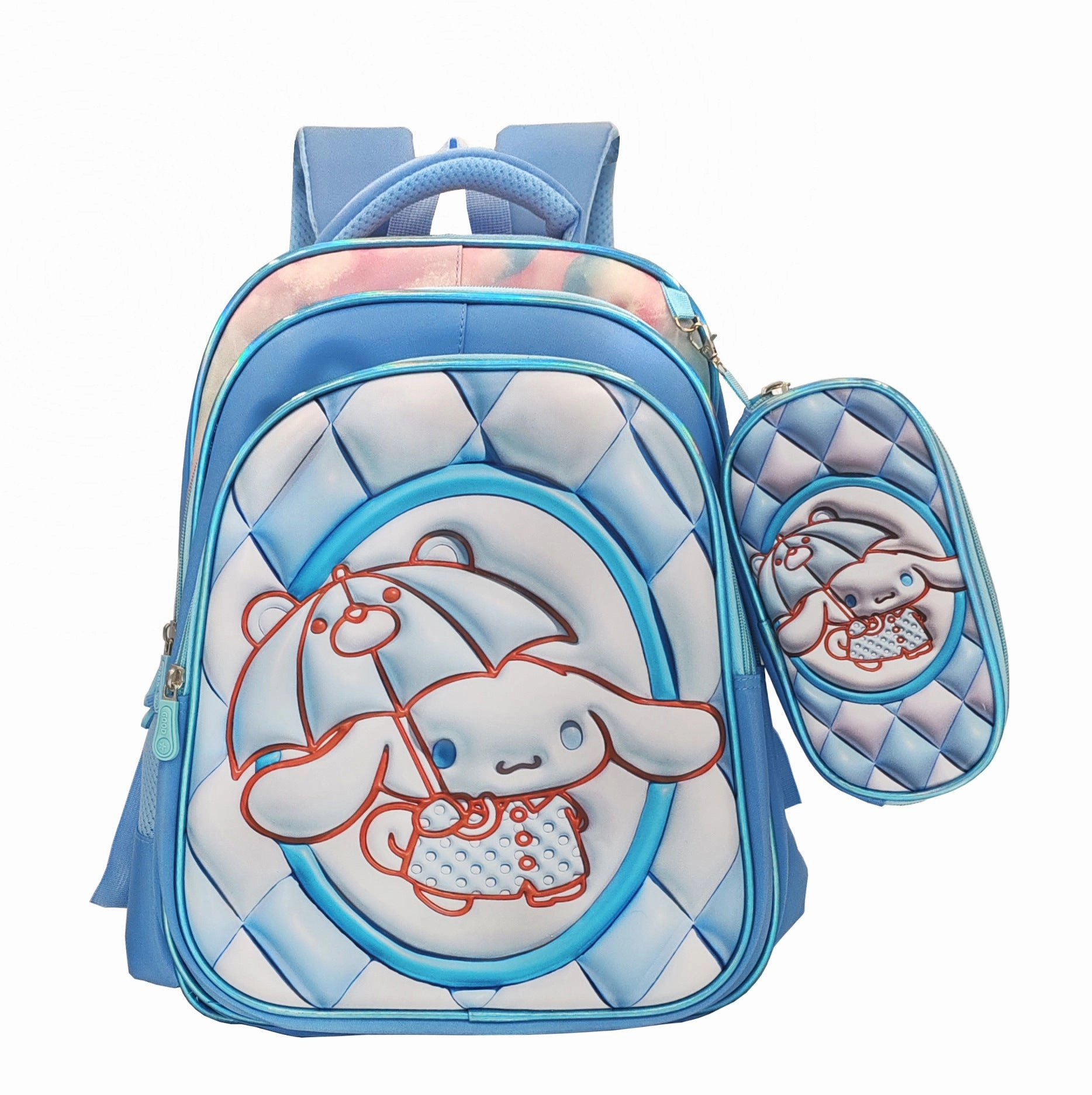 New cartoon 3D leather primary school schoolbag