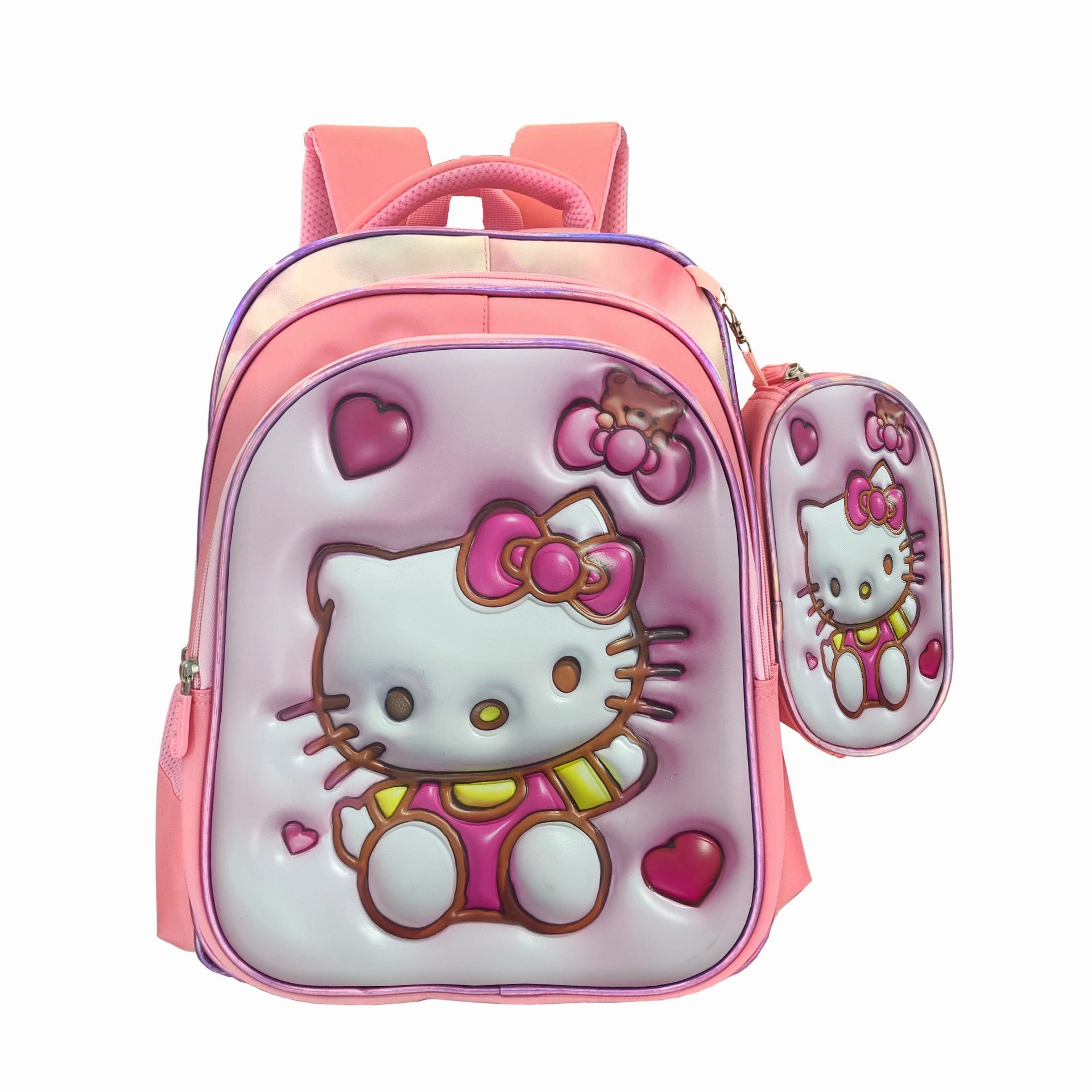 New cartoon 3D leather primary school schoolbag