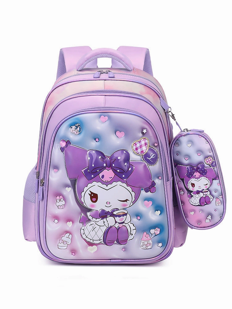 New cartoon 3D leather primary school schoolbag