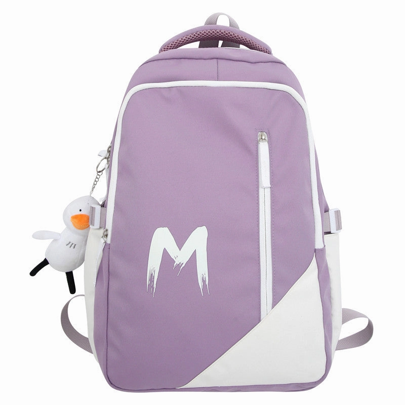 New contrast color trend large capacity backpack