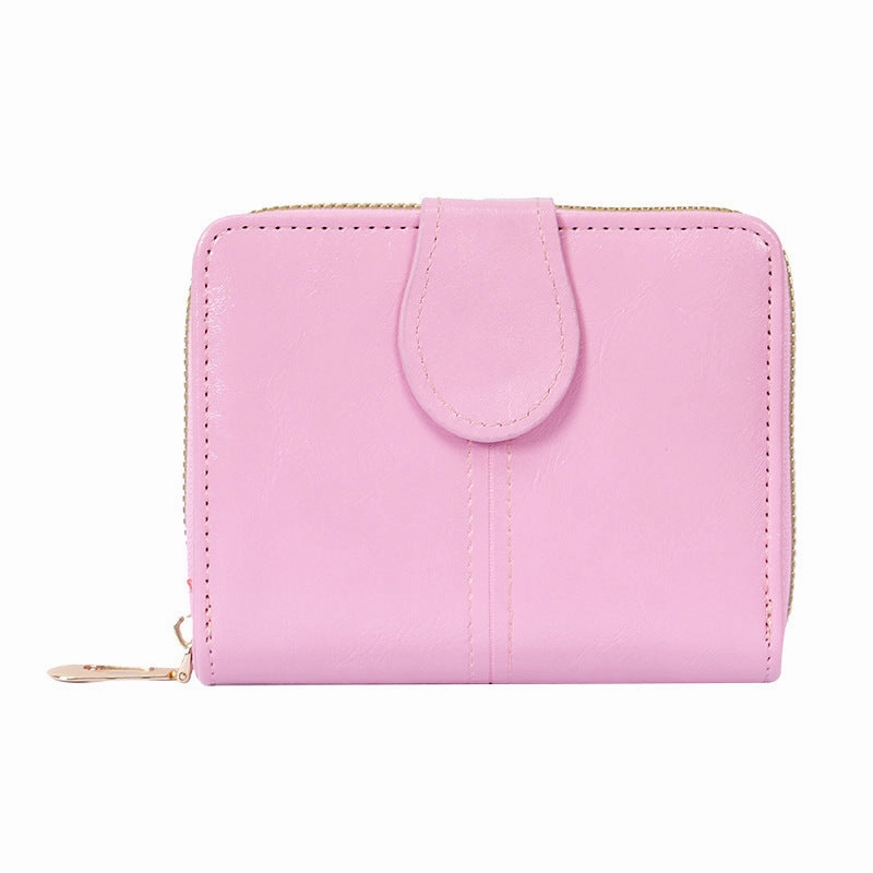 New short wallet, pink.