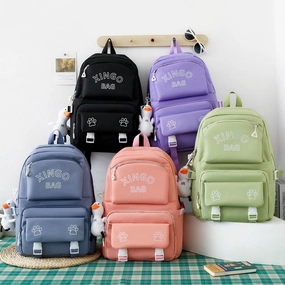 New style four piece set schoolbag for girls