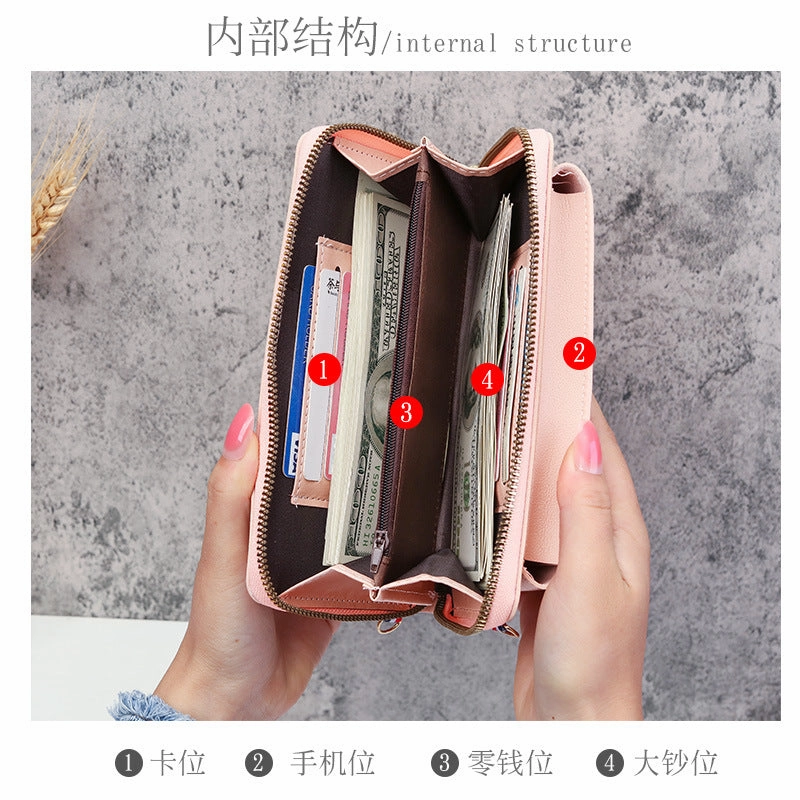 New women's solid color wallet