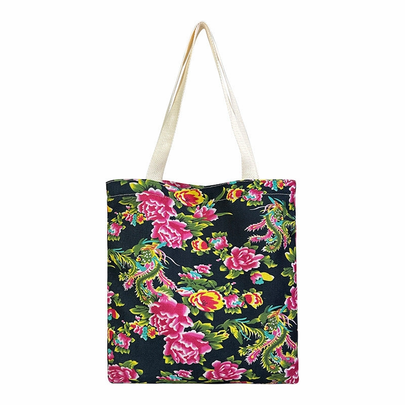 Northeast big flower tote bag