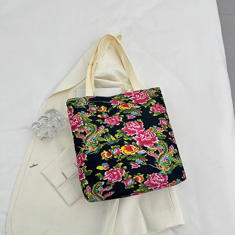 Northeast big flower tote bag