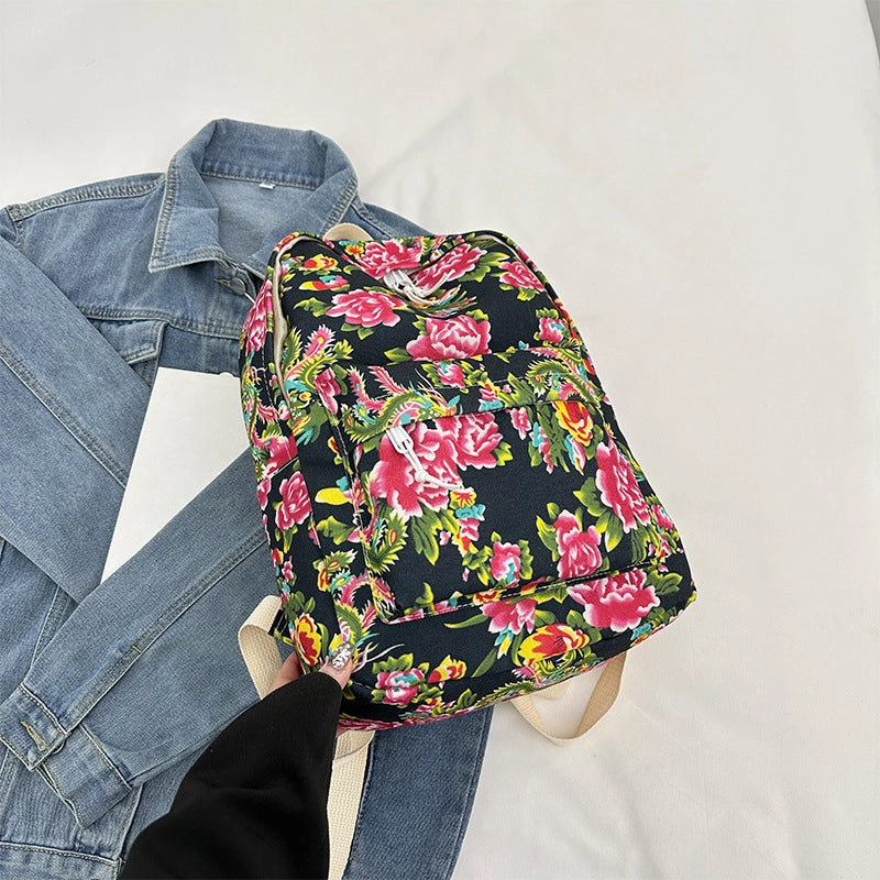 Northeast big flower tote bag