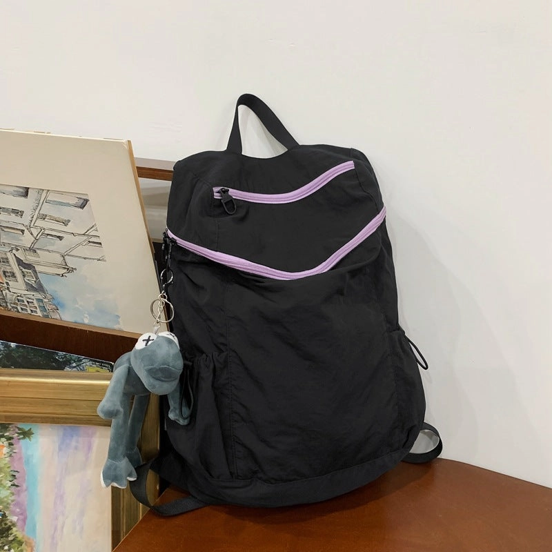 Nylon fabric backpack large capacity school bag